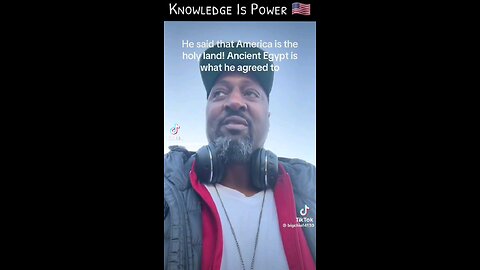 He said that America is the holy land! Ancient Egypt is what he agreed to