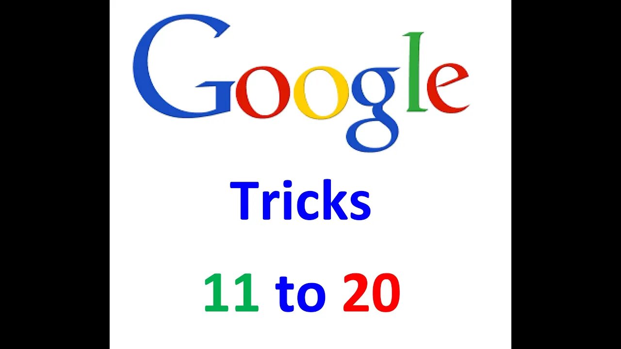 Google Tricks 11 to 20