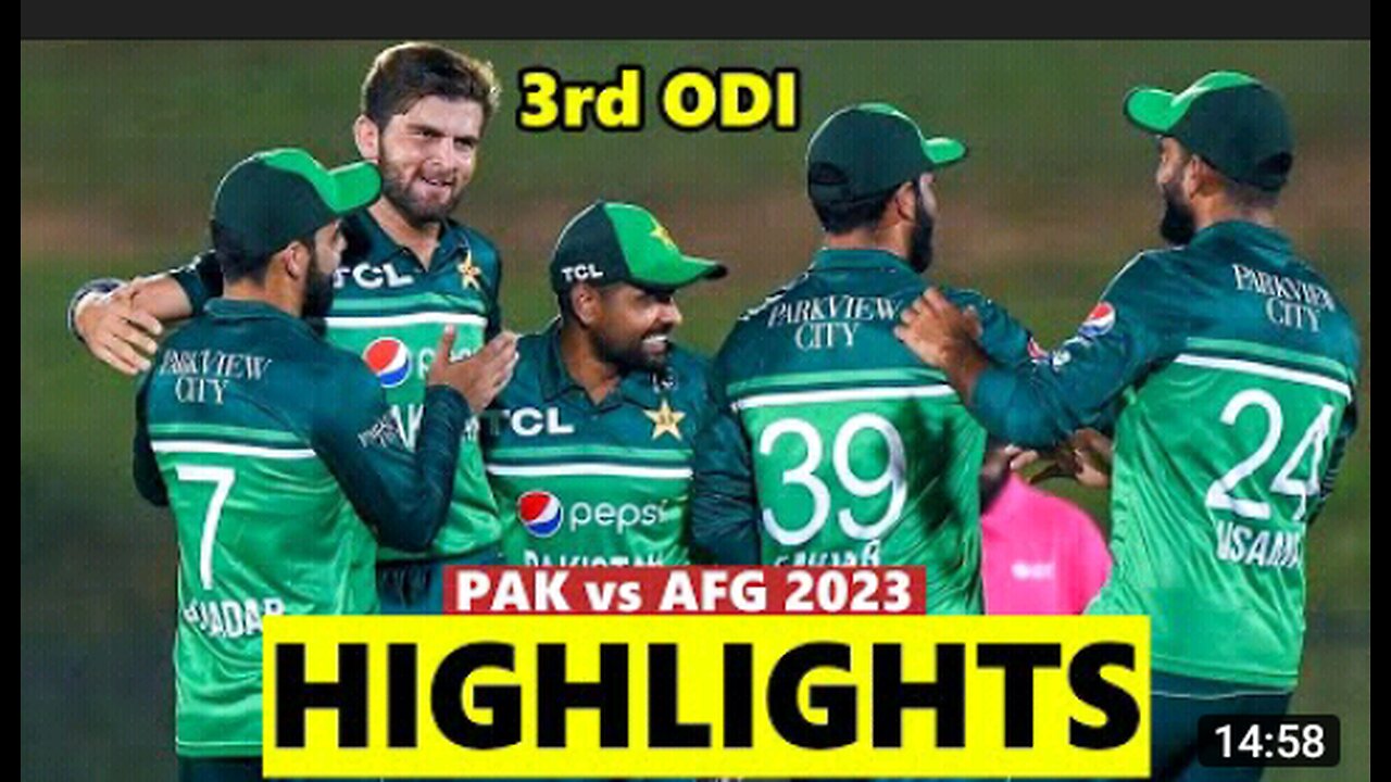 Pakistan vs Afghanistan 3 odi Full Highlights 2023