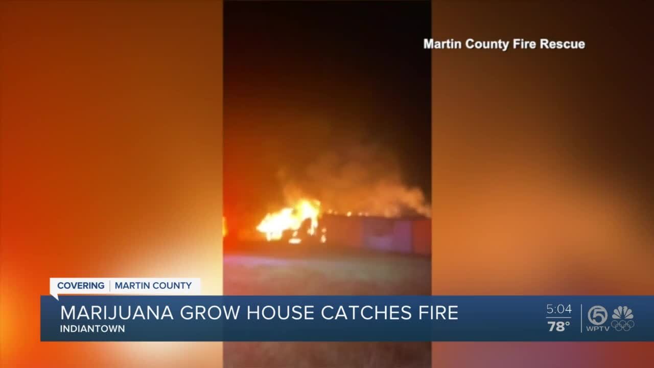 Marijuana grow house goes up in flames near Indiantown