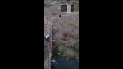 Ukrainain Vehicle Leaving Lisichansky Bridge in Severodonetsk