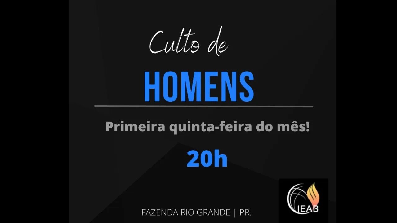 Avivamento Bíblico Fazenda Rio Grande / Culto De Homens Com o Pastor Leandro