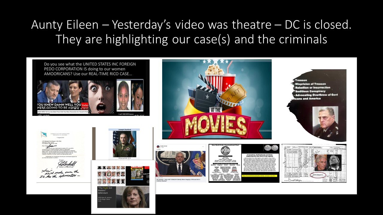 It's all THEATER. You are watching a movie. Use our real time RICO case against the CABAL AKA USA