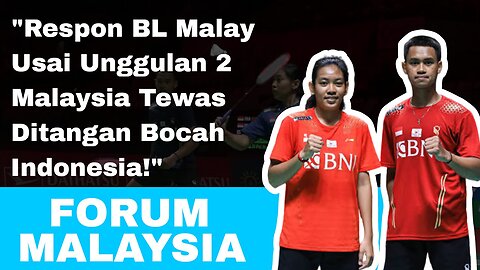 Malaysian forum After Jafar / Aisyah Defeated Malaysian Mixed Doubles Tan Kian Meng / Lai Pei Jing