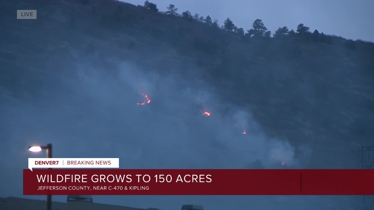 Evacuations lifted in Jefferson County after brush fire erupts near C-470 and Kipling