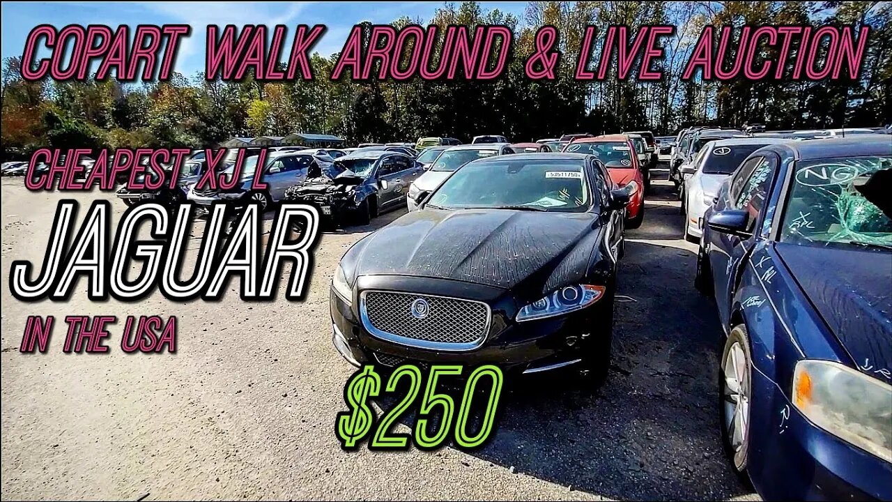 Copart Walk Around And Live Auction, Jaguar XJ L 5.0 $250