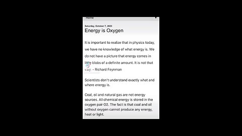 Energy Is Oxygen