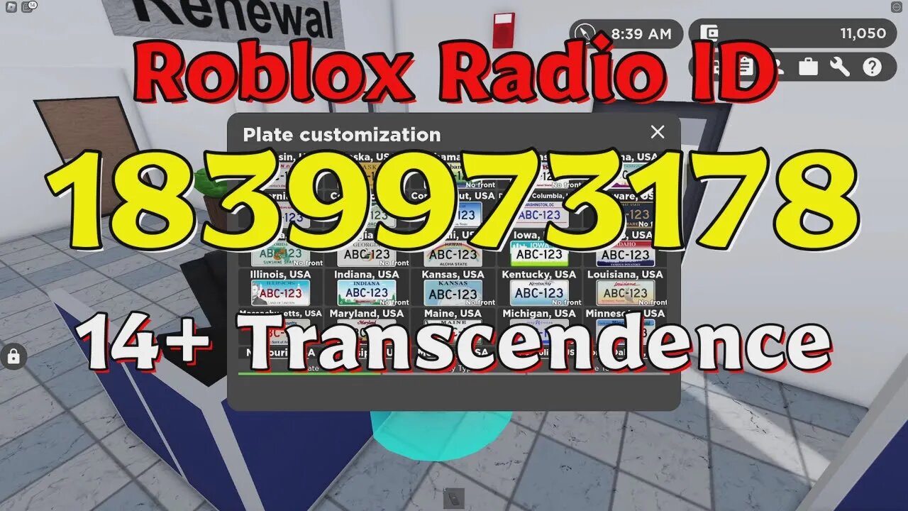 Transcendence Roblox Radio Codes/IDs