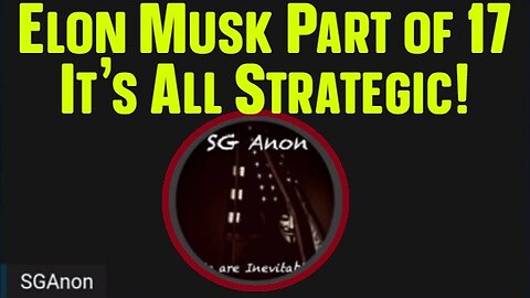 SGAnon Latest Intel: Elon Musk Part of 17 - It's All Strategic!