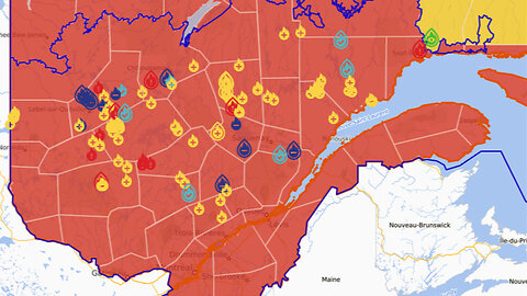 Province du Québec en feu