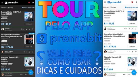 Tour pelo App Promobit - Rede social para compartilhar promoções e cupons