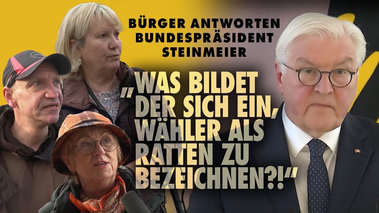 Darf ein Bundespräsident Millionen Bürger als „Ratten“ bezeichnen?Bürger antworten Steinmeier@NIUS🙈