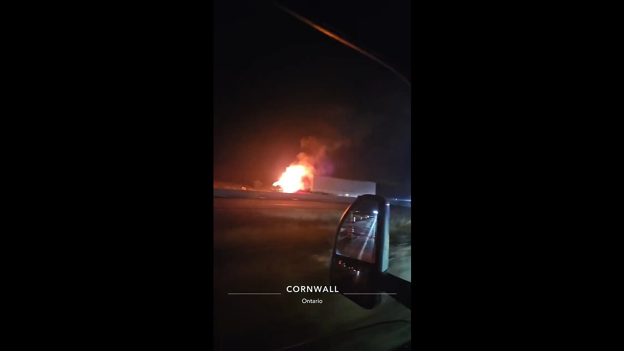 Truck Fire On Highway 401