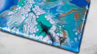 Acrylic Pouring Fun with Surprise Pearl Cells and Lamp Black Cell Activator