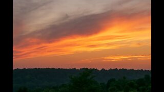 Fiery Sunset Instills Peace During Chaotic Times . . .