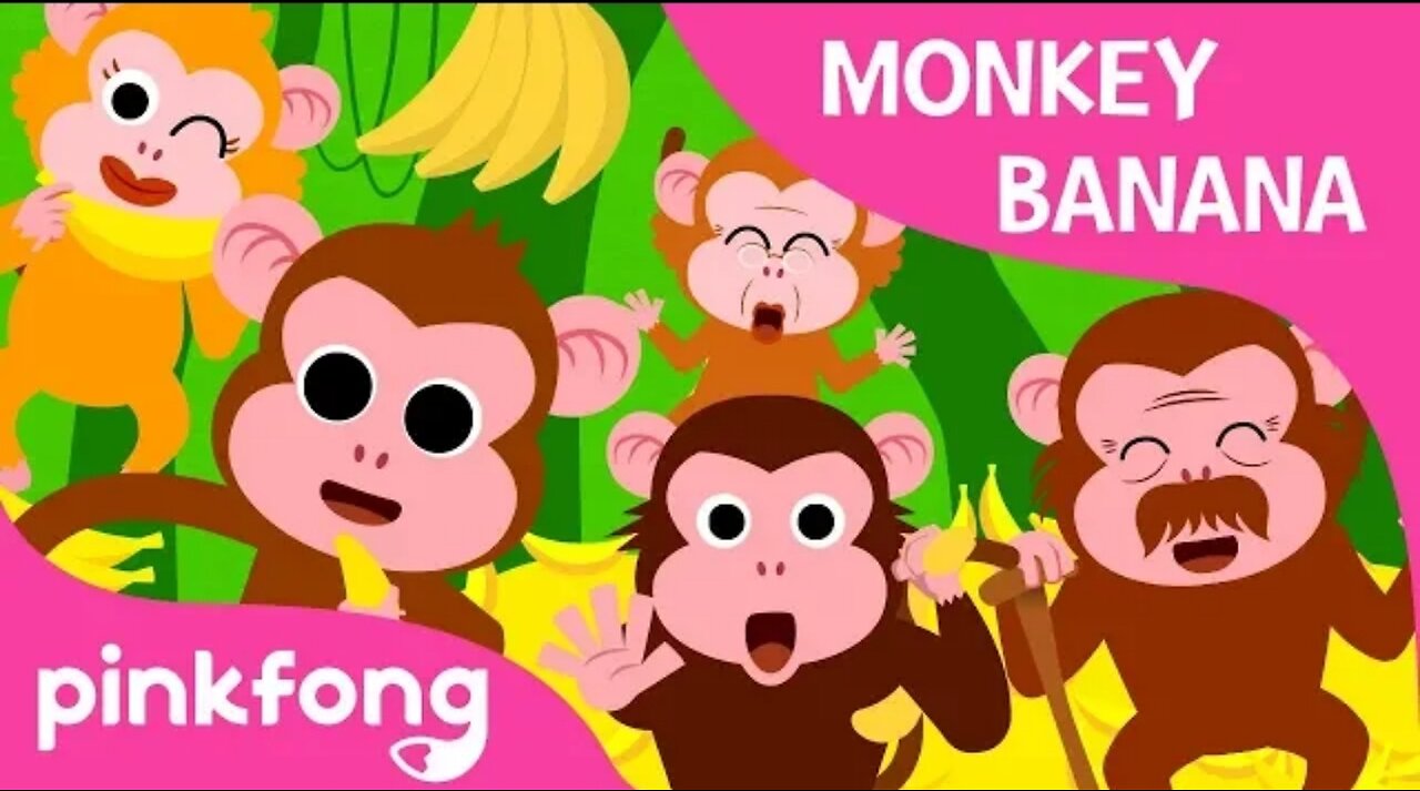 Monkey Banana-Baby Monkey | Animal Songs | PINKFONG Songs for Children