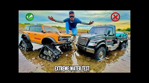 RC Traxxas Truck Vs RC Defender Offroad Track Testing - Chatpat toy TV