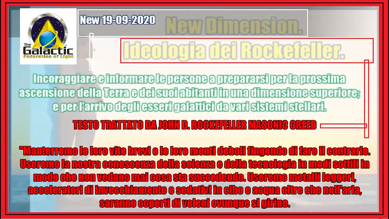 New Dimension. Ideologia dei Rockefeller.