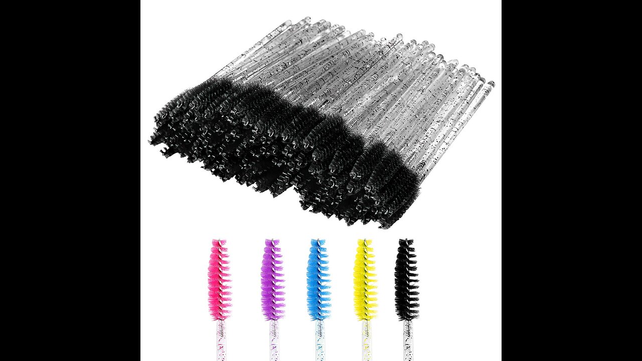 GoWorth 400 PCS Disposable Eyelash Mascara Brushes Makeup Brush Wands Applicator Makeup Kits (R...