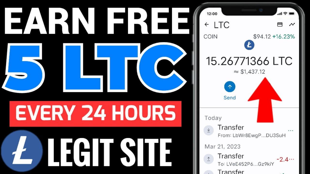 GET 5 Free Litecoin In 1 DAY | Best Free Litecoin Mining Site 2023 • No Investment