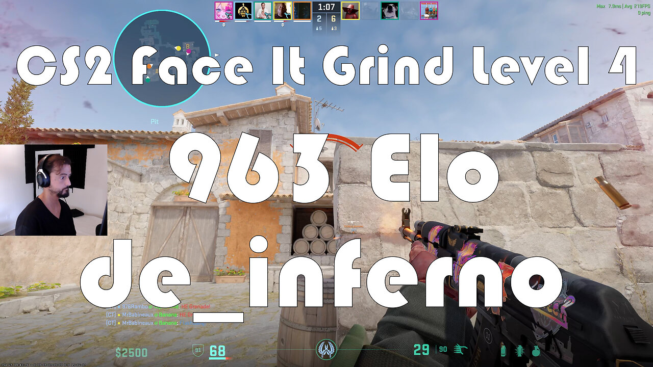 CS2 Face-It Grind - Face-It Level 4 - 963 Elo - de_inferno