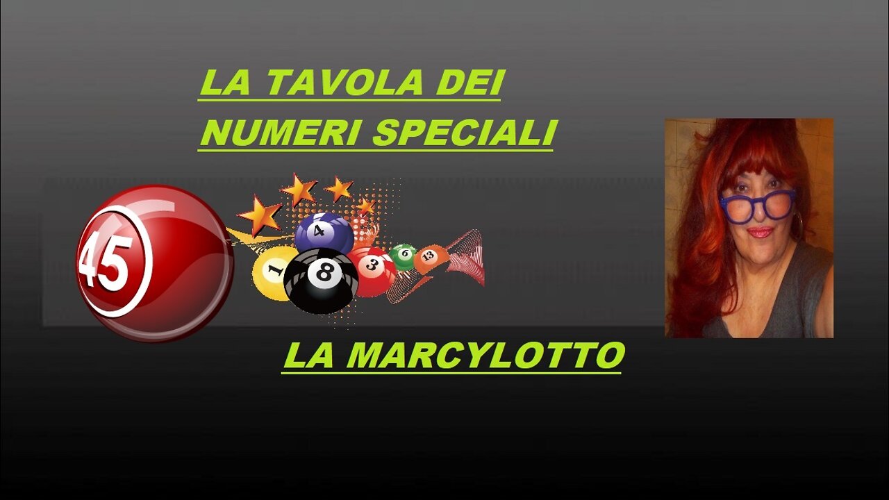 LA TAVOLA DEI NUMERI SPECIALI .. LA LINGUA DEI NUMERI