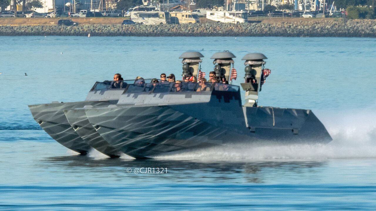 Special Operations Combatant Craft Tearing Across San Diego Bay