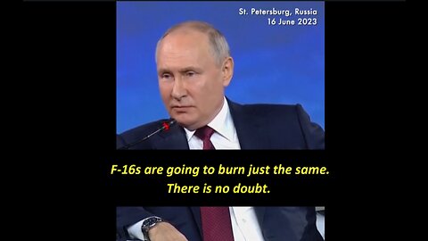 Putin warns NATO: F-16s will burn just like "Leopards"