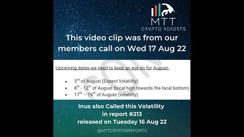 #MTT GAVE VOLATILITY ALERT DAYS BEFORE!!! REPORT #211 #212 AND #213 #BTC #ETH