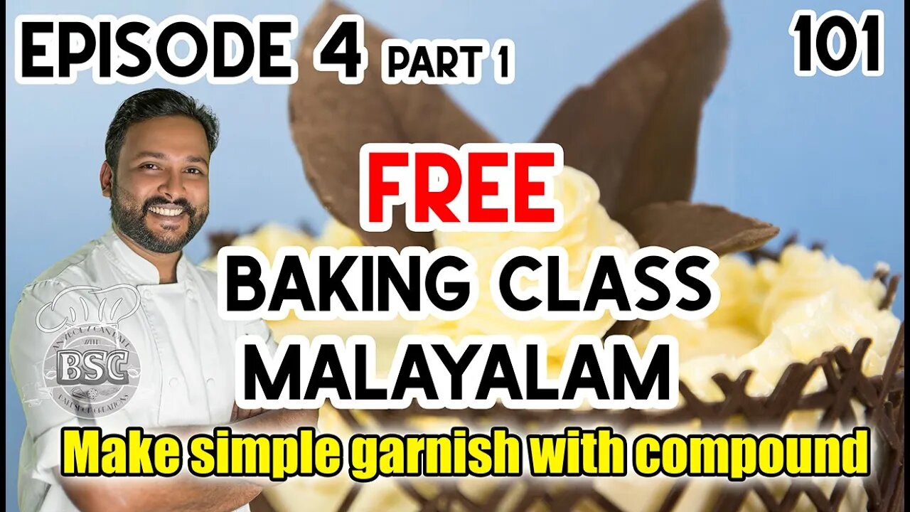 Episode 4 pt. 1 Sunday Special Baking Class: Make Simple Garnish with compound(മലയാളം)