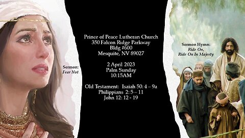 Palm Sunday 2023 Sermon: Fear Not