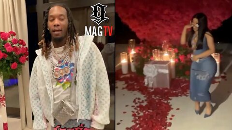 Offset Goes Cray Cray Surprising Cardi B With Roses & Gifts! 🌹