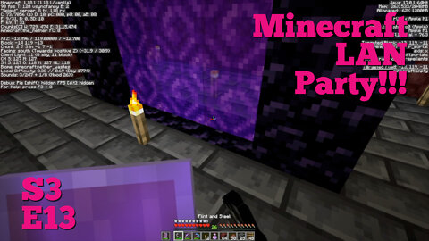 Minecraft LAN Party! Season 3 Episode 13 - Starting The Nether Hub