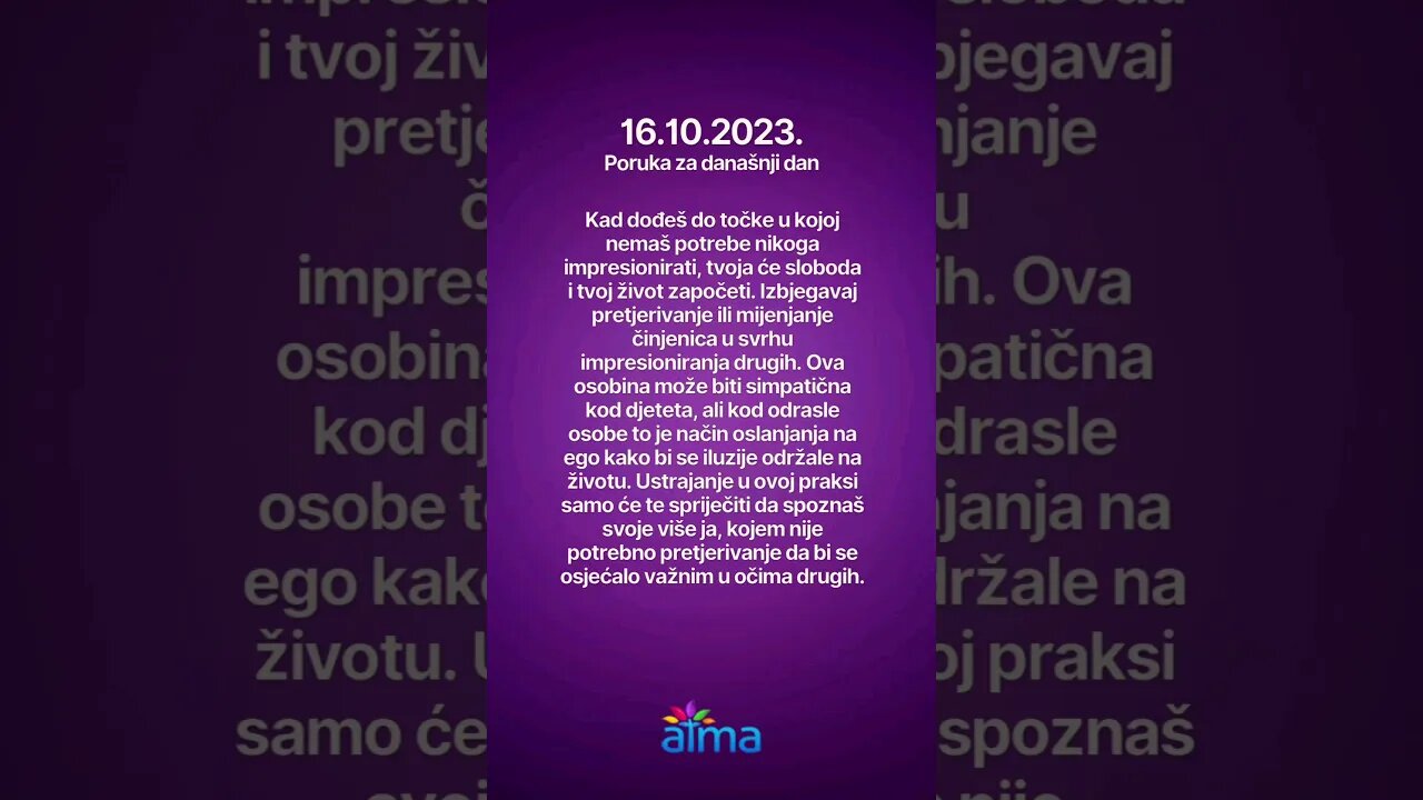 ATMA Poruka za današnji dan 16.10.2023. #inspiracija #porukadana #mudrost #motivacija
