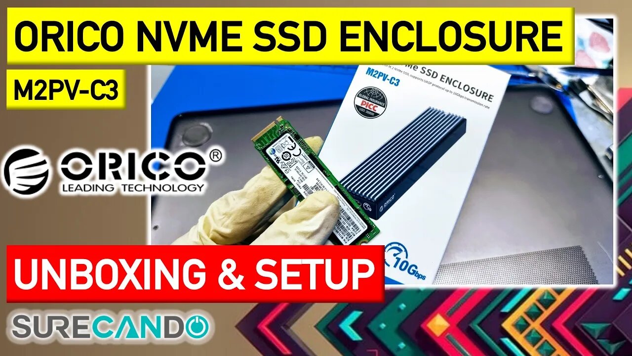 ORICO nVMe M2 SSD Enclosure M2PV-C3 Realtek RTL9210 Unboxing & Setup & Install