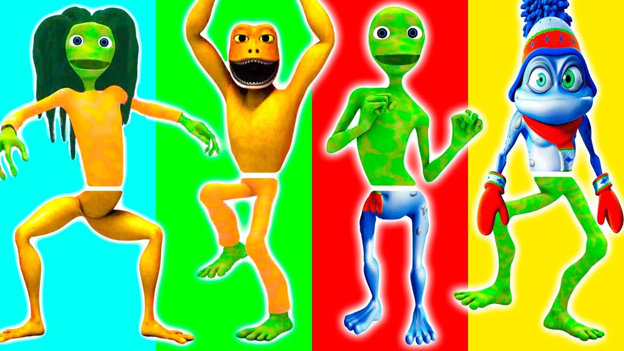 WRONG BODY DAME TU COSITA vs Patila vs Me Kemaste vs Crazy Frog El Chombo Alien Green Puzzle Heads