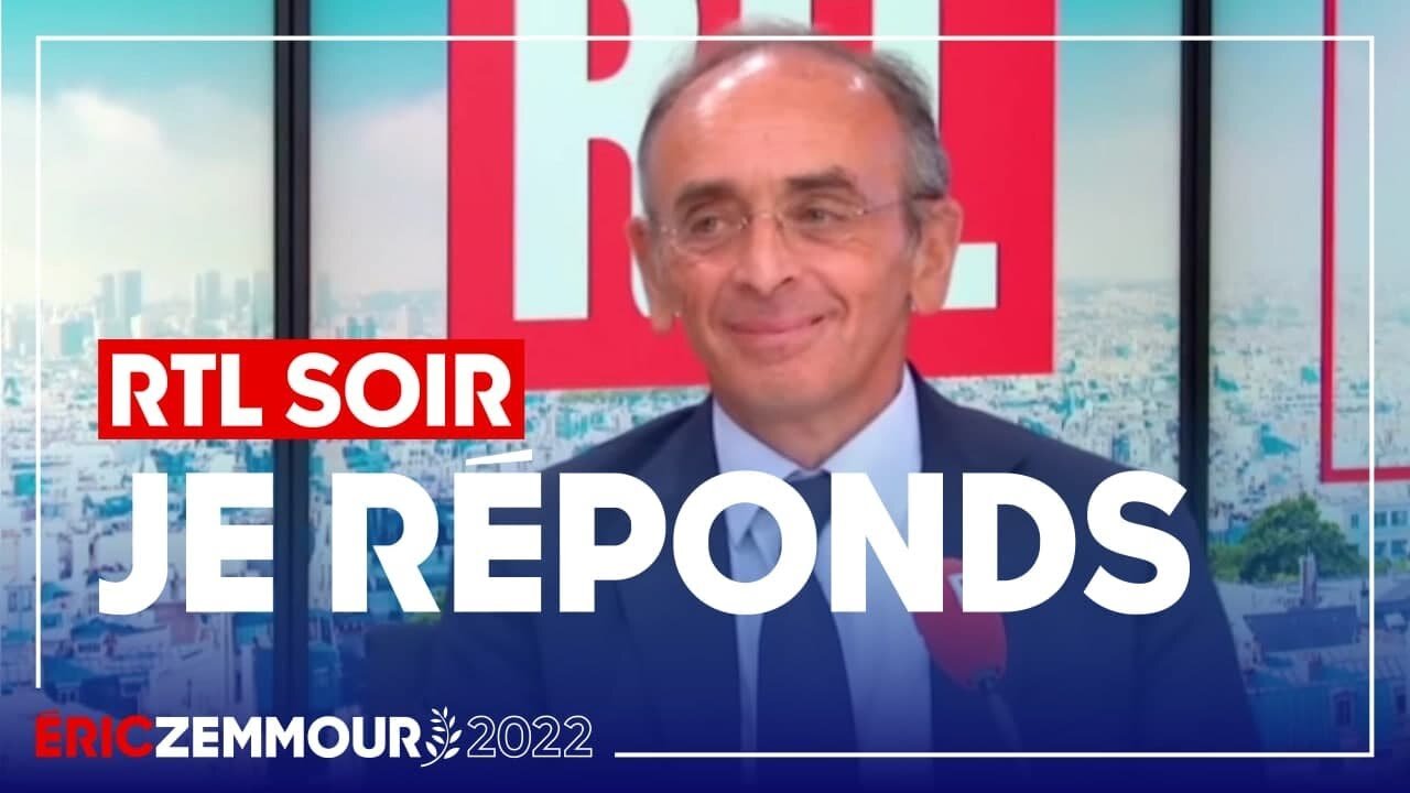 Eric Zemmour invité chez RTL Soir