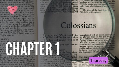 Colossians Chapter 1 Thursday