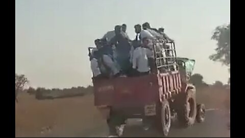 Trator Overturn Injuries 22 University Student In India