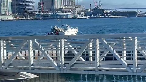 Blasian Babies DaDa And MaMa Watches SeaTow Assist A Boater At Harbor Island Channel Entrance!