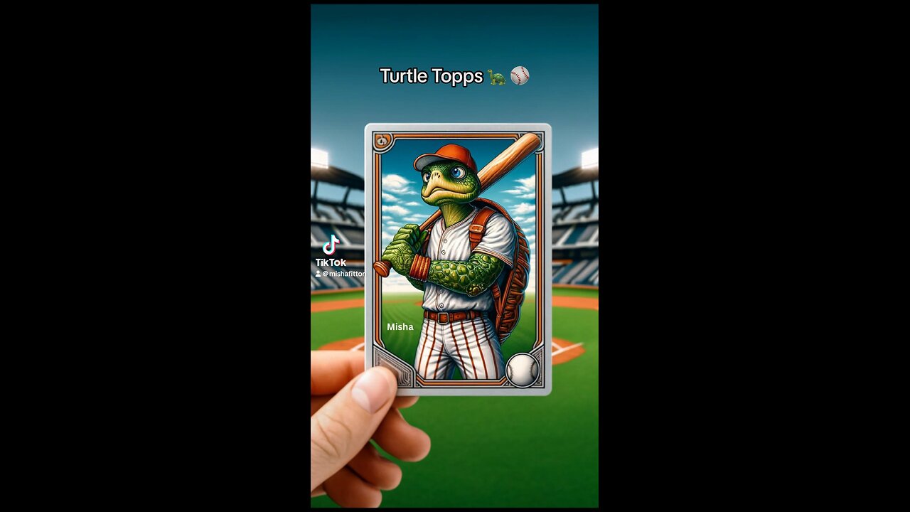 Baseball Card Turtle Design Made Using Dalle 3 Text-to-Image