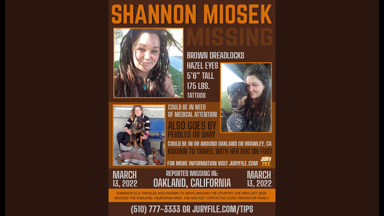 Shannon Miosek and her dog, Pork Chop, are missing from southern California