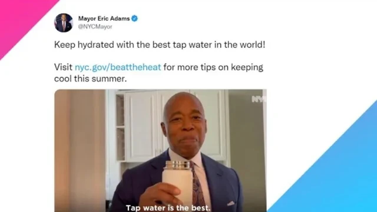 Bizarre Advertisement For Tap Water By New York Mayor