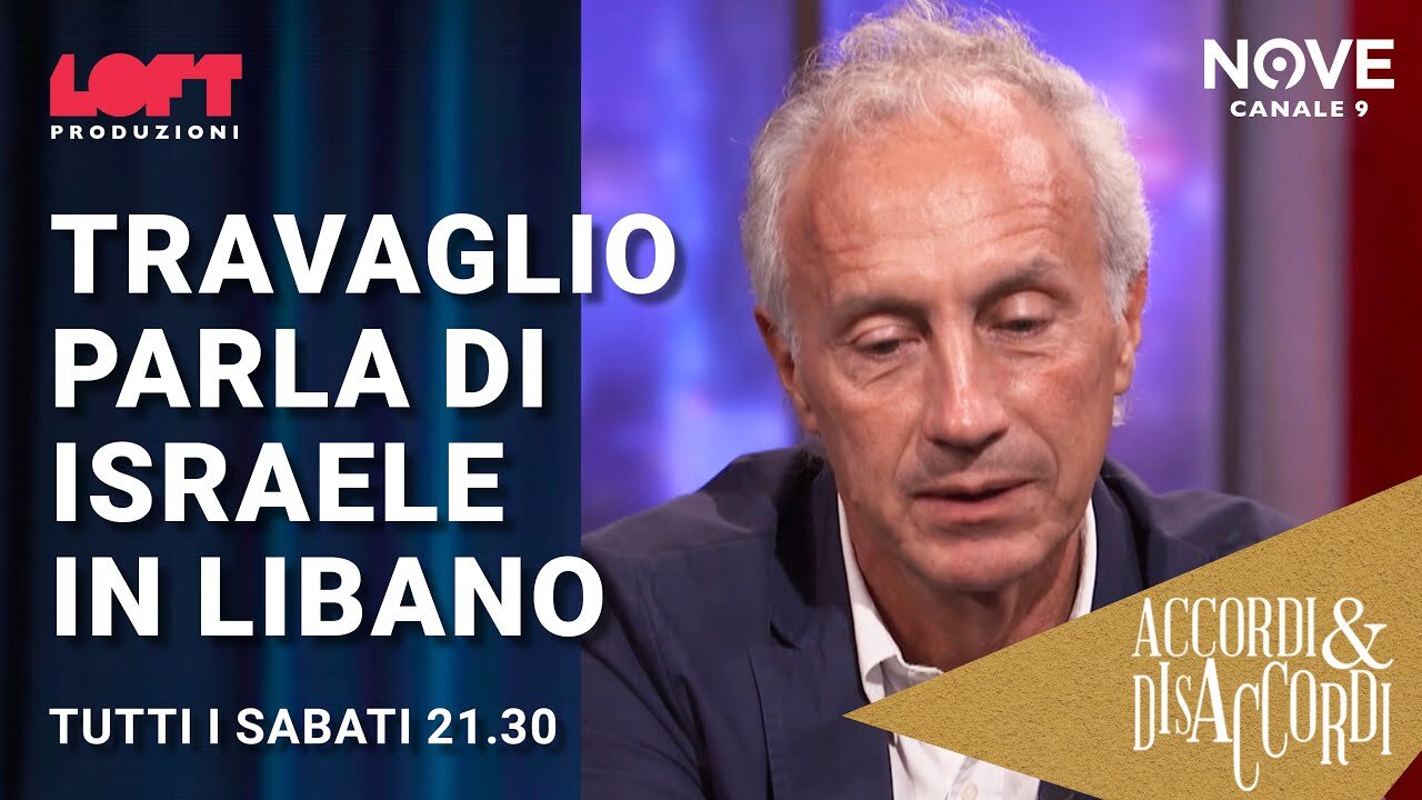 Travaglio in tv parla dell'invasione dello stato sionista d'Israele in Libano 'gli eventi in Medio Oriente sono andati fuori controllo e Israele sta combattendo una guerra su 7 fronti che minaccia la regione'