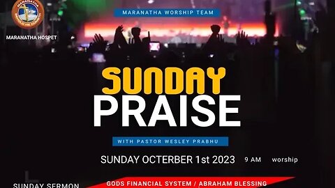 🔴Maranatha Hospet // SUNDAY WORSHIP // 01.10.2023 LIVE //