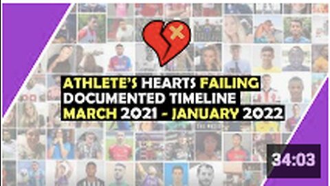 Athlete's HEARTS FAILING - Documented Timeline MARCH 2021 - JANUARY 2022