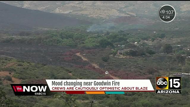 Crews are cautiously optimistic about Goodwin Fire progress