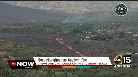 Crews are cautiously optimistic about Goodwin Fire progress