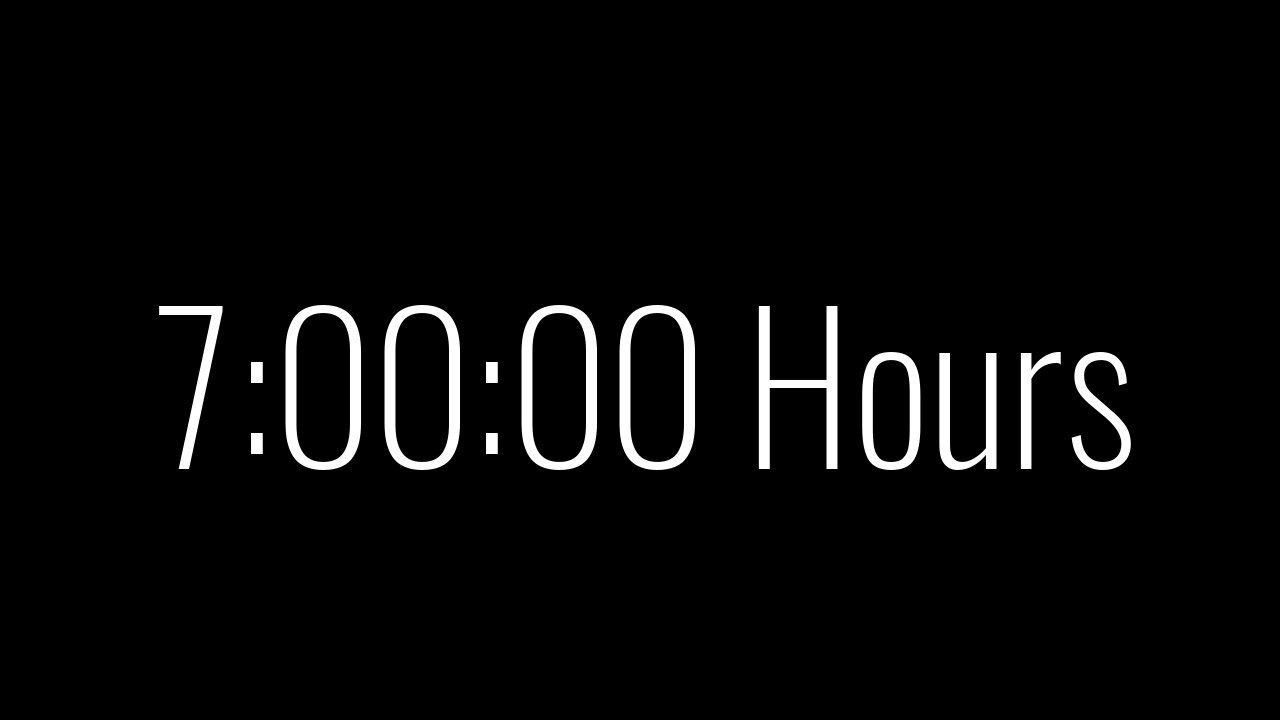 7 Hours of White Noise: A Calming and Soothing Countdown Video