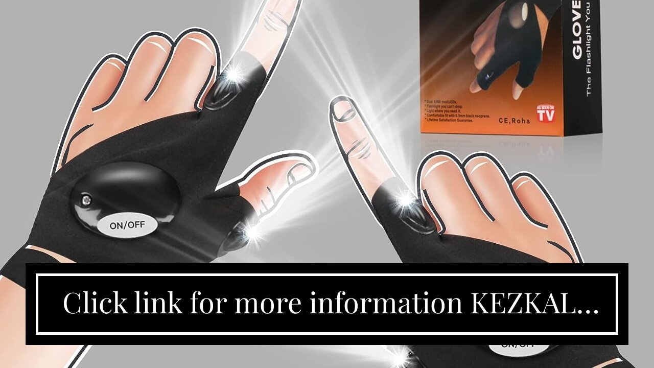 Click link for more information KEZKALS Gifts for Dad, Rechargeable LED Flashlight Gloves, Fath...